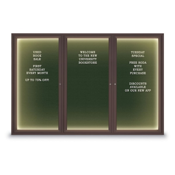 Indoor Enclosed Combo Board, 42"x32", Black Frame/Burgundy & Buff